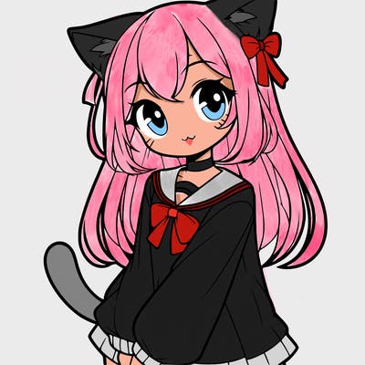 cat anime girl