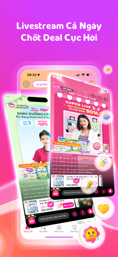 Con Cưng #1 Mẹ và Bé - Shopping en direct pour des produits pour bébé sur l'application Con Cung