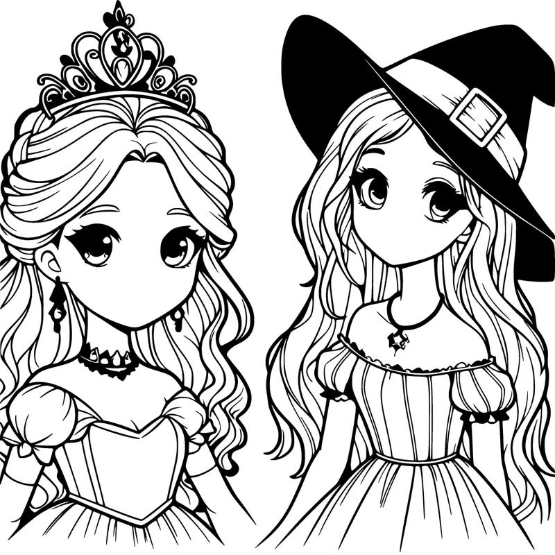 a realistic princess and a witch