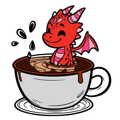 dragon in a cup of water