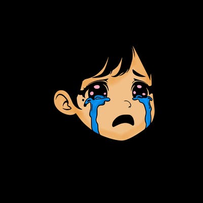 realistic girl crying