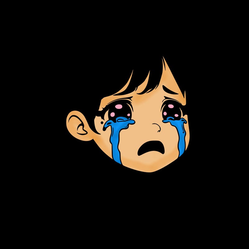 realistic girl crying