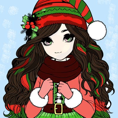 christmas girl realistic