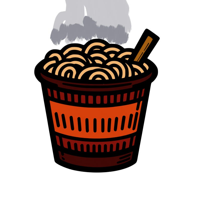 cup noodles, no logo