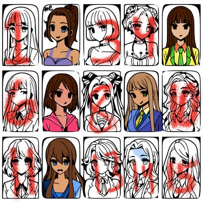 girls that look diffrent anime