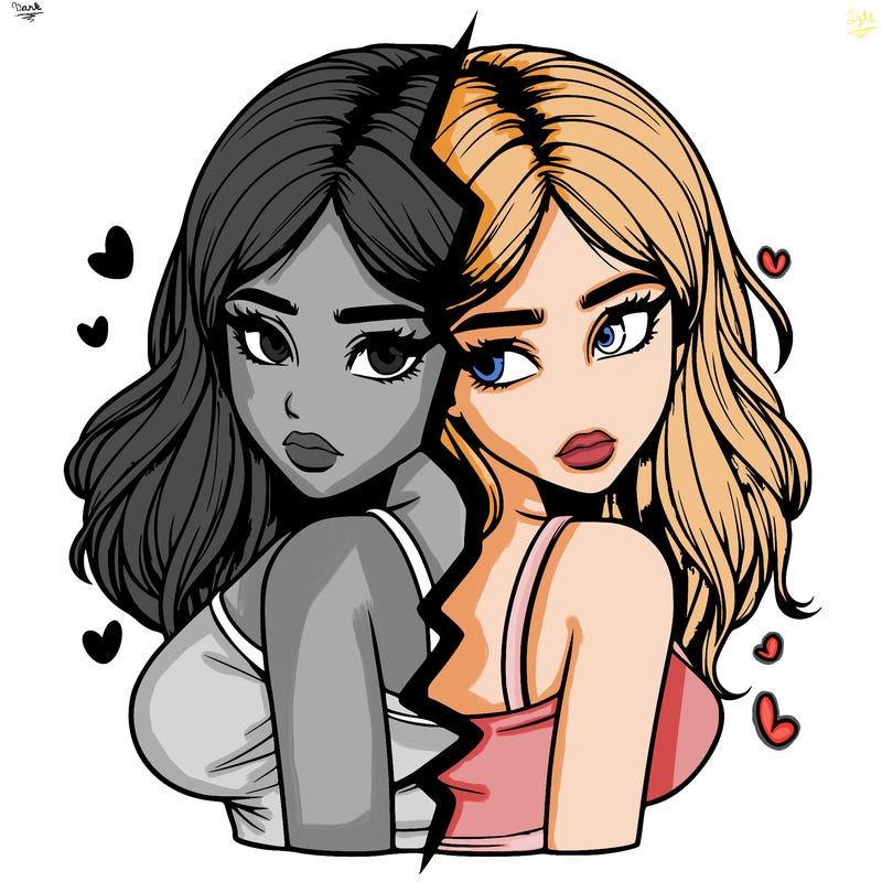 realistic girl split