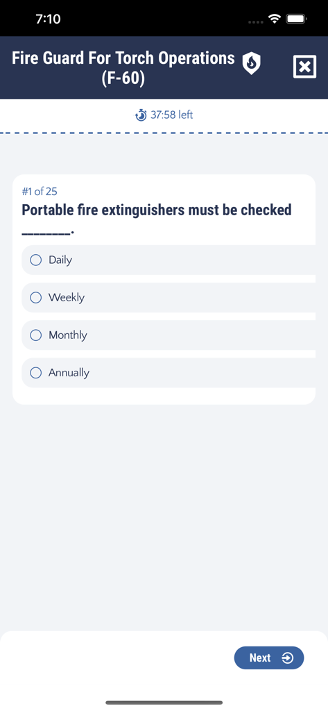 FireGuard for Torch Ops F60 - Una pregunta de opción múltiple para el examen de certificación FDNY F-60