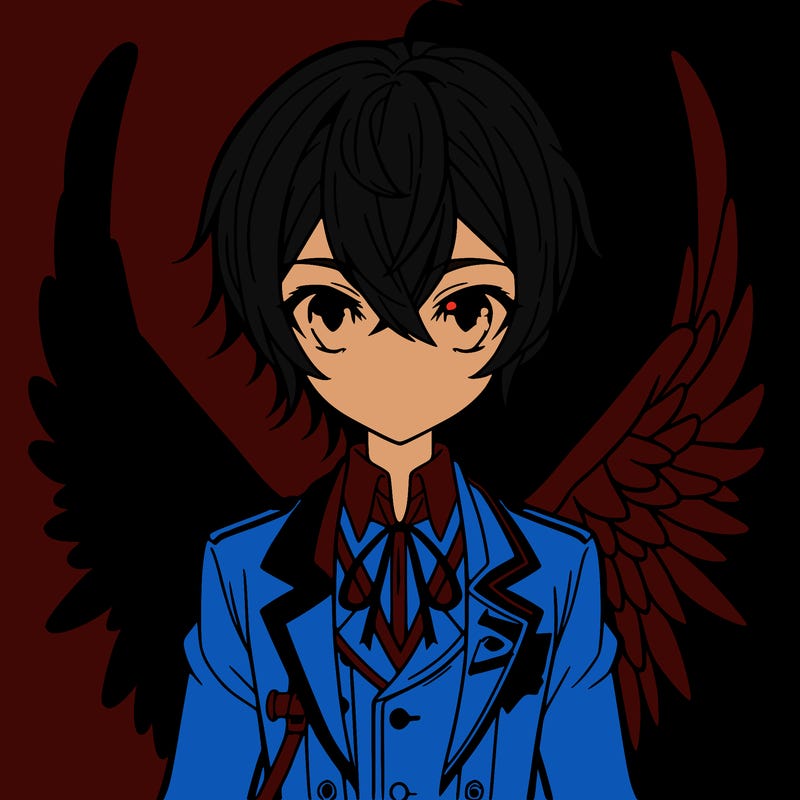 anime boy with wings
