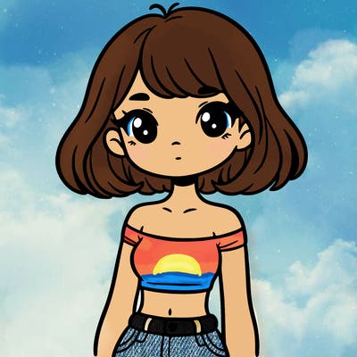 girl in a cute crop top