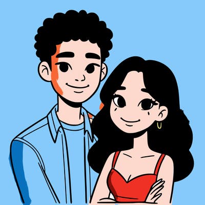 black woman and asian man couple