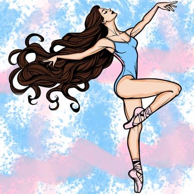 realistic woman dancer