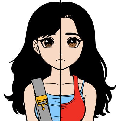 realistic girl split