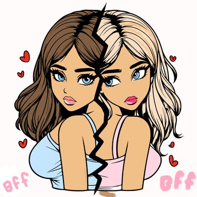 realistic girl split