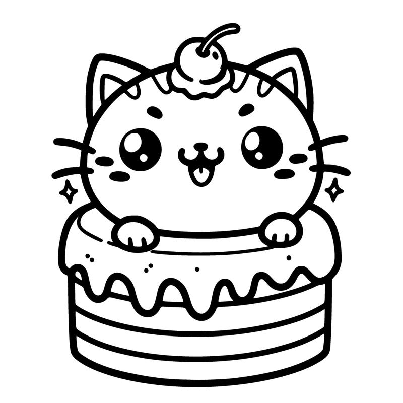 cute cat cake