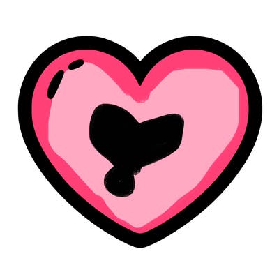 a blank heart