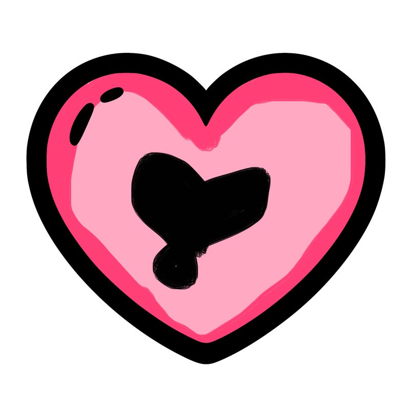 a blank heart