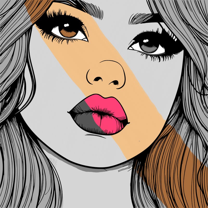 really realistic girl with lips