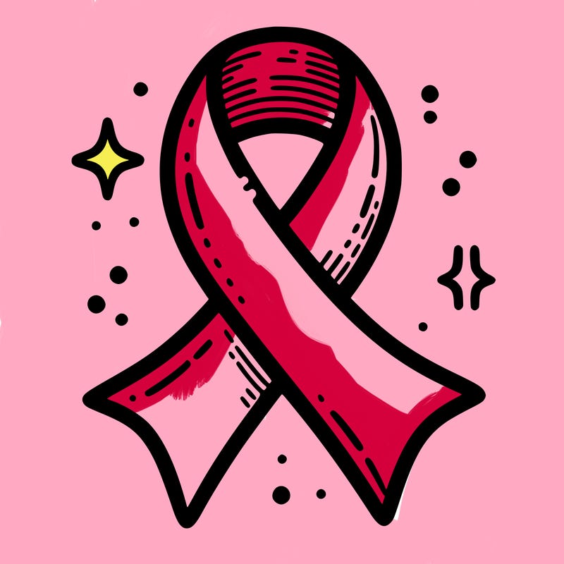 ribbon symbol of national breast cancer awareness month