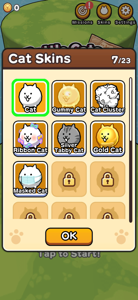 Battle Cats Quest - A collection of unlockable cat skins in Battle Cats Quest including Gummy Cat Ribbon Cat and Gold Cat