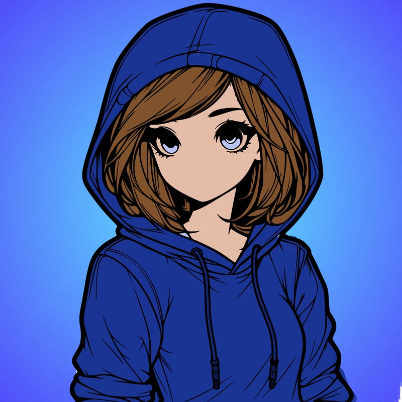 realistic girl with hoodie