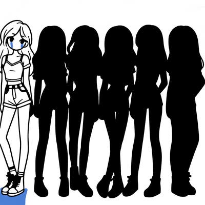 a group of girls wearing crop tops and shorts