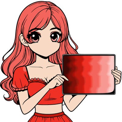 realistic pretty girl holding blank sign