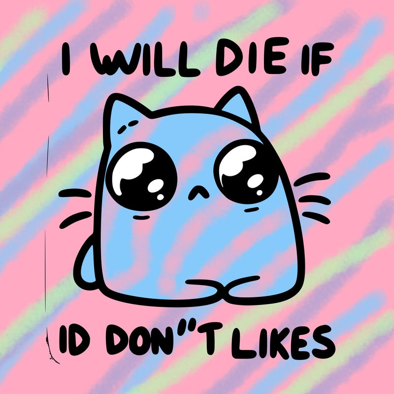 a cat that will die if we don’t get 10 likes