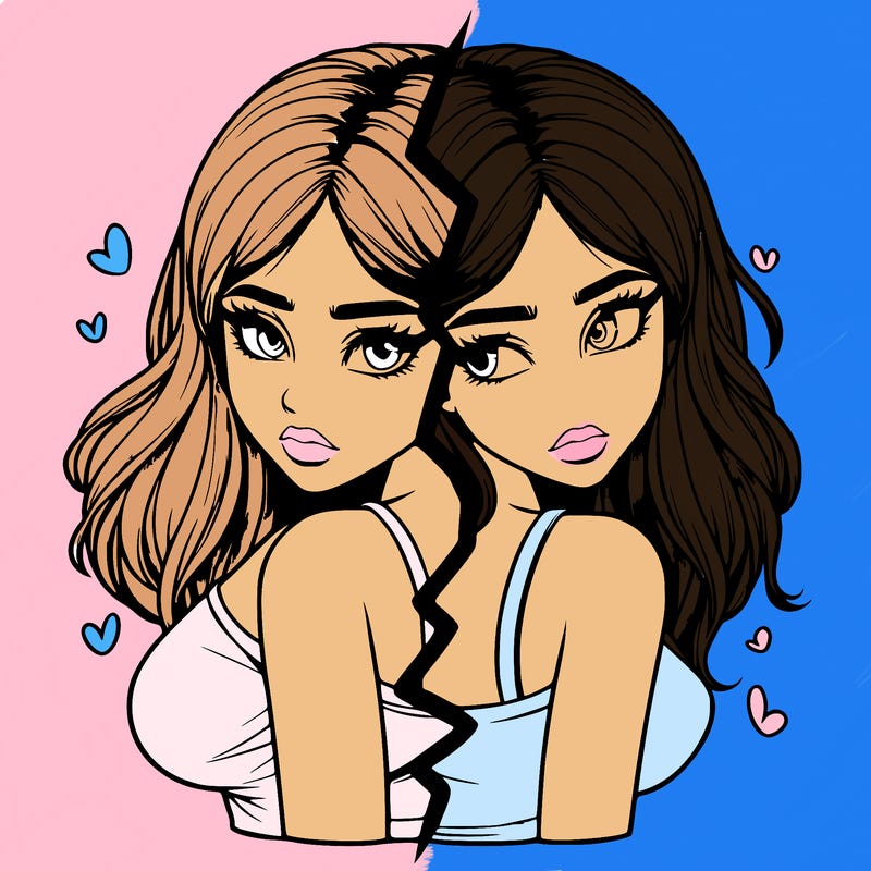 realistic girl split