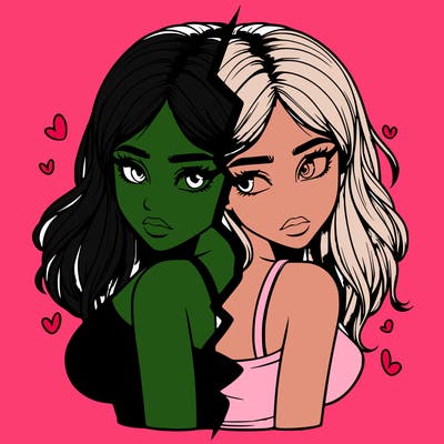 realistic girl split