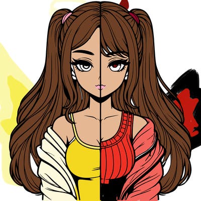 realistic girl split