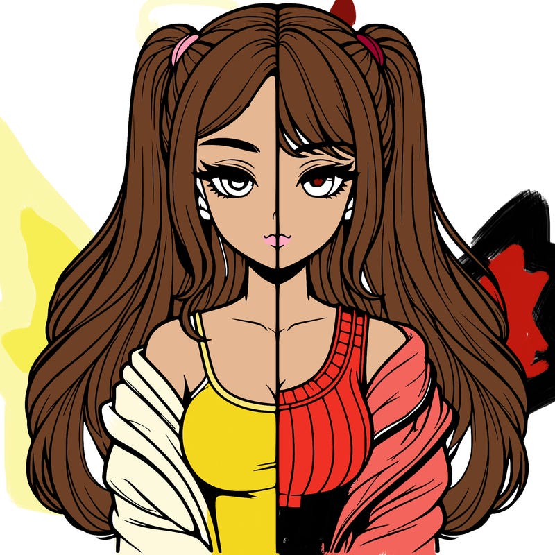 realistic girl split