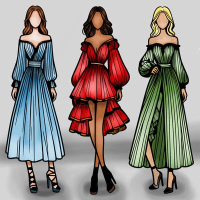 fashion models dresses