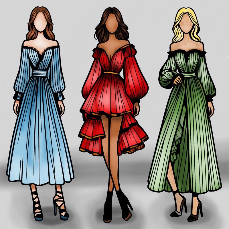 fashion models dresses