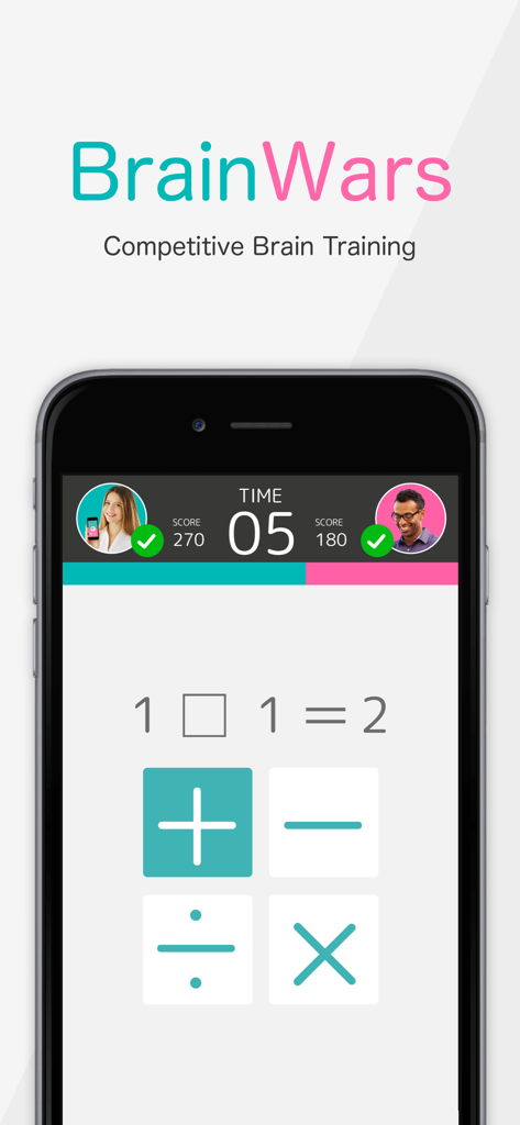 Brain Wars - A real-time math puzzle competition in the Brain Wars app