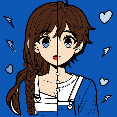 realistic girl boy split