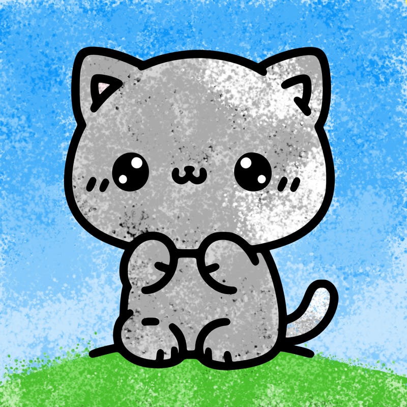 simple and cute cat