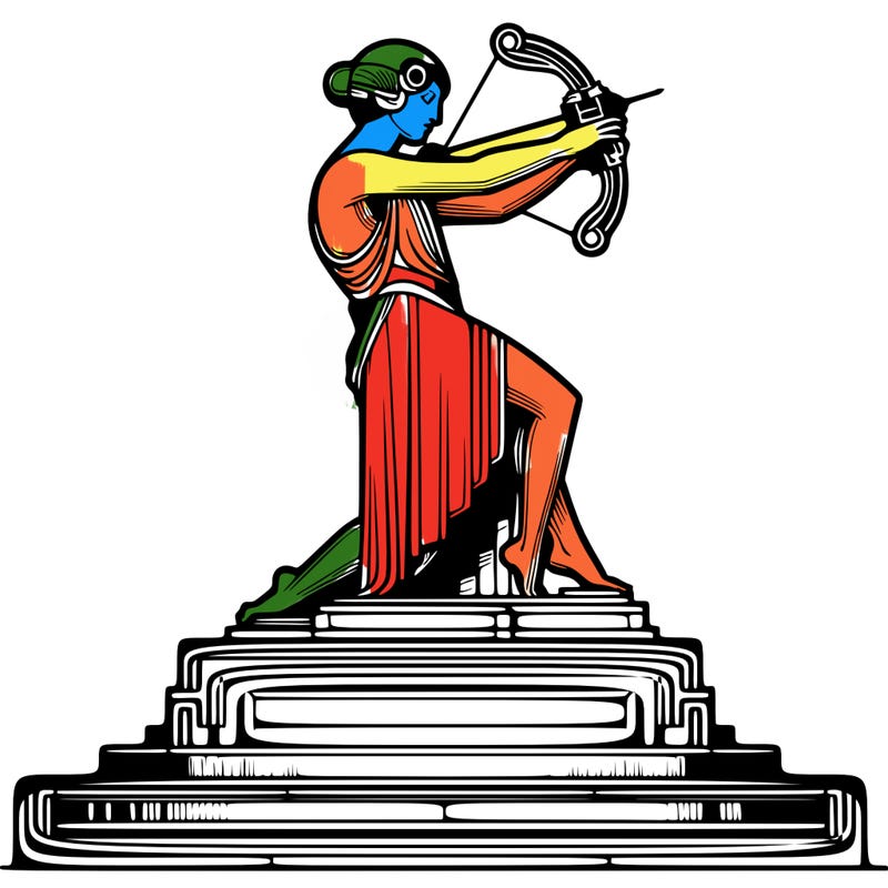 an grand art deco figure sculpture