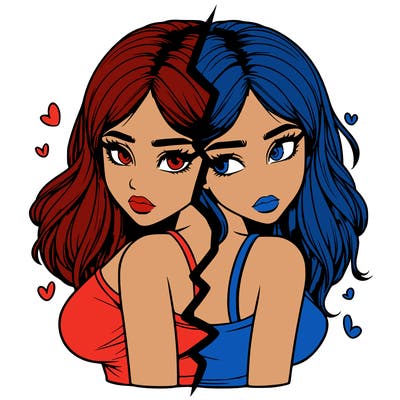 realistic girl split