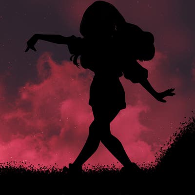 realistic girl danceing