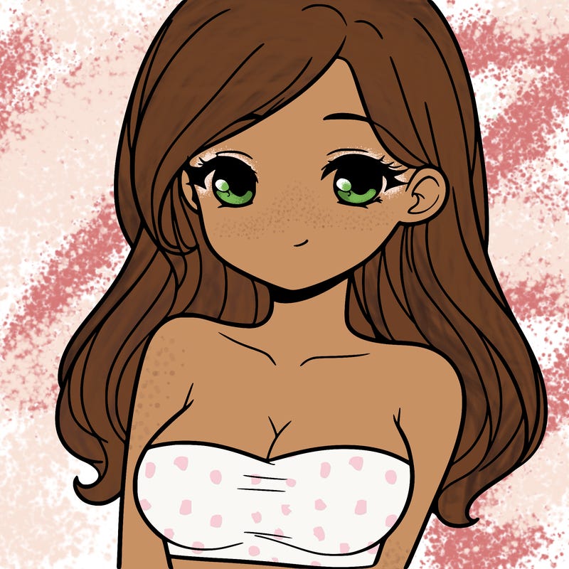 a pretty young girl in a tube top