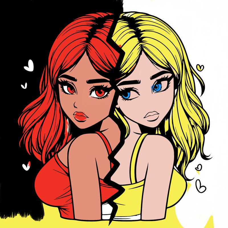 realistic girl split