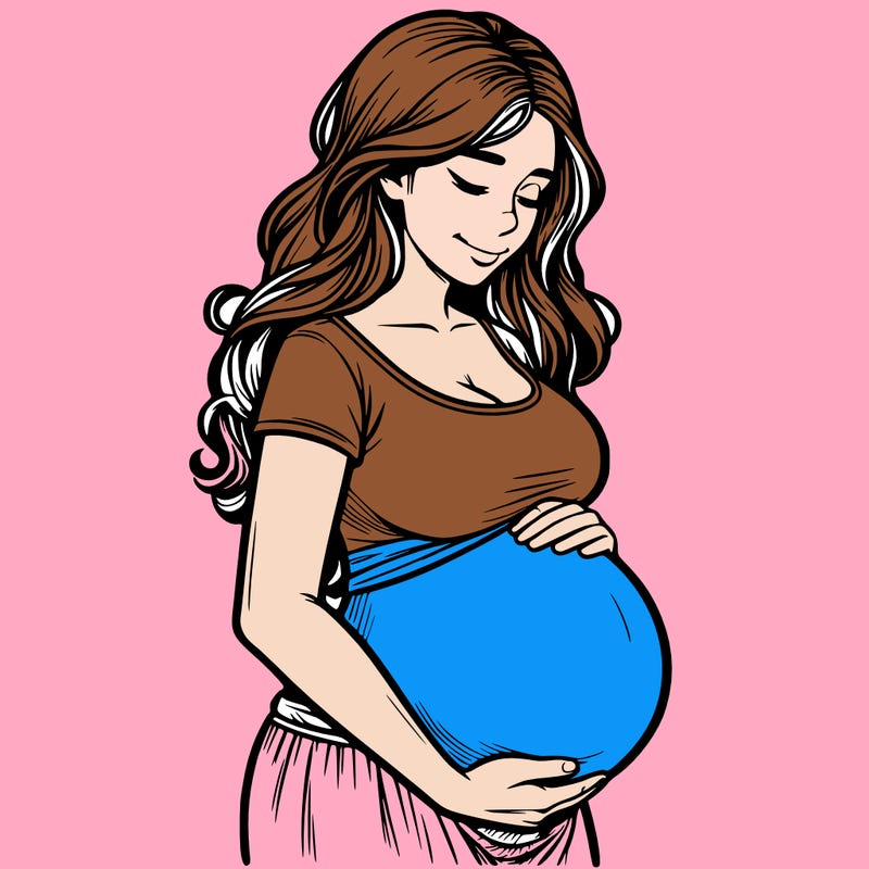 woman heavily pregnant realistic