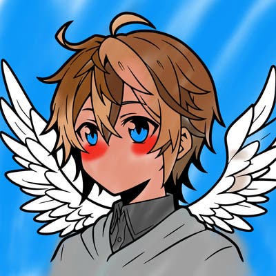 anime boy with wings