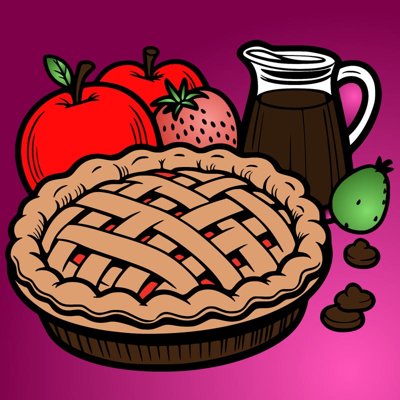 a pie of food