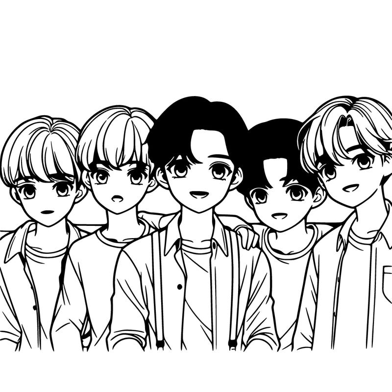 a group of boys realistic