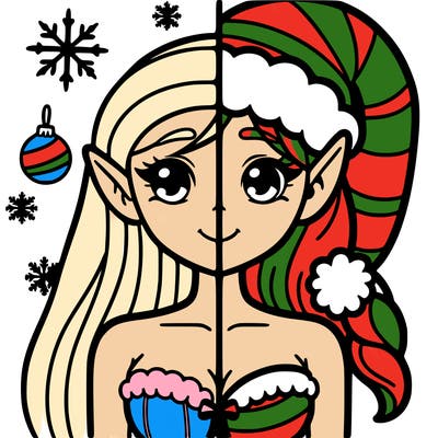 half chrismas half elf half woman