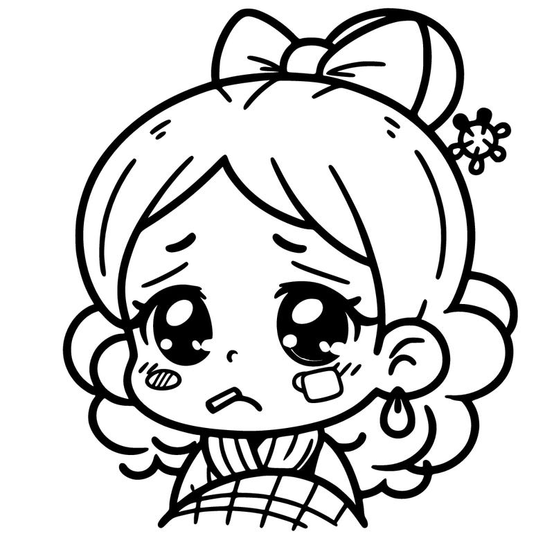 a baby girl who is sick