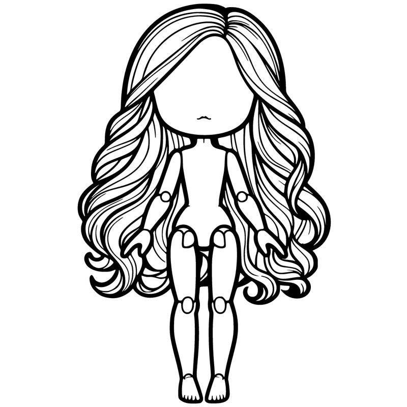 a doll doll body drawing