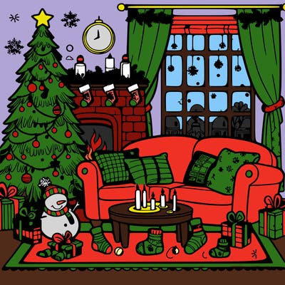 christmas living room