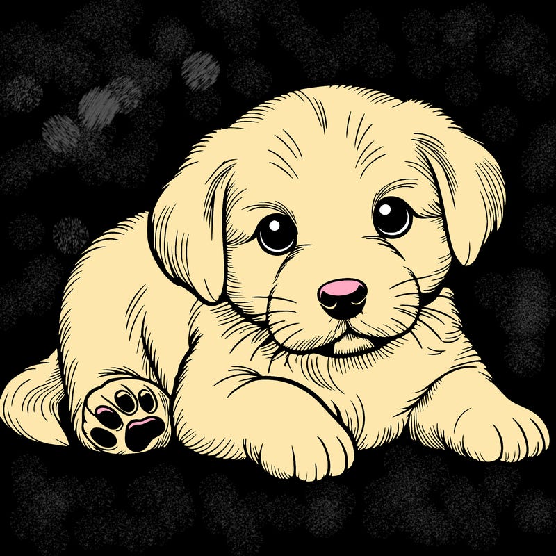 a cute realistic puppy